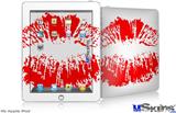 iPad Skin - Big Kiss Red on White