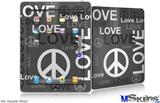 iPad Skin - Love and Peace Gray