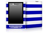Psycho Stripes Blue and White - Decal Style Skin for Amazon Kindle DX