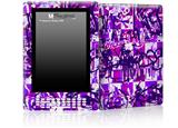 Purple Checker Graffiti - Decal Style Skin for Amazon Kindle DX