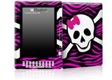 Pink Zebra Skull - Decal Style Skin for Amazon Kindle DX