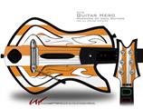 Psycho Stripes Orange and White Decal Style Skin - fits Warriors Of Rock Guitar Hero Guitar (GUITAR NOT INCLUDED)
