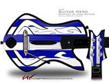 Psycho Stripes Blue and White Decal Style Skin - fits Warriors Of Rock Guitar Hero Guitar (GUITAR NOT INCLUDED)