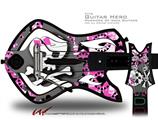 Pink Bow Skull Decal Style Skin - fits Warriors Of Rock Guitar Hero Guitar (GUITAR NOT INCLUDED)
