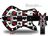 Hearts and Stars Red Decal Style Skin - fits Warriors Of Rock Guitar Hero Guitar (GUITAR NOT INCLUDED)
