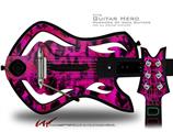 Pink Distressed Leopard Decal Style Skin - fits Warriors Of Rock Guitar Hero Guitar (GUITAR NOT INCLUDED)