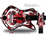 Red Graffiti Decal Style Skin - fits Warriors Of Rock Guitar Hero Guitar (GUITAR NOT INCLUDED)