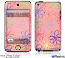 iPod Touch 4G Decal Style Vinyl Skin - Kearas Flowers on Pink