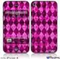 iPhone 4 Decal Style Vinyl Skin - Pink Diamond (DOES NOT fit newer iPhone 4S)