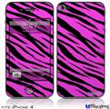 iPhone 4 Decal Style Vinyl Skin - Pink Tiger (DOES NOT fit newer iPhone 4S)