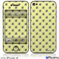 iPhone 4 Decal Style Vinyl Skin - Kearas Daisies Yellow (DOES NOT fit newer iPhone 4S)