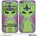 iPhone 4 Decal Style Vinyl Skin - Phat Dyes - Alien - 100 (DOES NOT fit newer iPhone 4S)