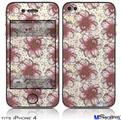 iPhone 4 Decal Style Vinyl Skin - Flowers Pattern 23 (DOES NOT fit newer iPhone 4S)