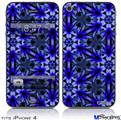 iPhone 4 Decal Style Vinyl Skin - Daisy Blue (DOES NOT fit newer iPhone 4S)