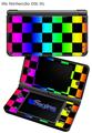 Rainbow Checkerboard - Decal Style Skin fits Nintendo DSi XL (DSi SOLD SEPARATELY)