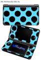 Kearas Polka Dots Black And Blue - Decal Style Skin fits Nintendo DSi XL (DSi SOLD SEPARATELY)