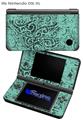 Folder Doodles Seafoam Green - Decal Style Skin fits Nintendo DSi XL (DSi SOLD SEPARATELY)