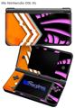 Black Waves Orange Hot Pink - Decal Style Skin fits Nintendo DSi XL (DSi SOLD SEPARATELY)