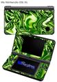 Liquid Metal Chrome Neon Green - Decal Style Skin compatible with Nintendo DSi XL (DSi SOLD SEPARATELY)