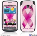 LG Vortex Skin - Fight Like a Girl Breast Cancer Pink Ribbon on Pink
