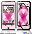 HTC Droid Incredible Skin - Hope Breast Cancer Pink Ribbon on Pink