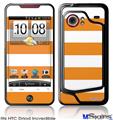 HTC Droid Incredible Skin - Psycho Stripes Orange and White