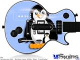 Guitar Hero III Wii Les Paul Skin - Penguins on Blue