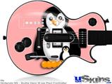 Guitar Hero III Wii Les Paul Skin - Penguins on Pink