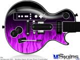 Guitar Hero III Wii Les Paul Skin - Fire Flames Purple