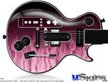 Guitar Hero III Wii Les Paul Skin - Fire Flames Pink