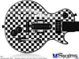 Guitar Hero III Wii Les Paul Skin - Checkered Canvas Black and White