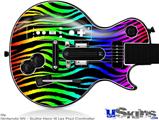 Guitar Hero III Wii Les Paul Skin - Rainbow Zebra