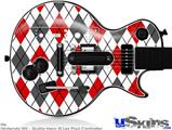 Guitar Hero III Wii Les Paul Skin - Argyle Red and Gray