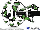 Guitar Hero III Wii Les Paul Skin - Butterflies Green