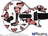 Guitar Hero III Wii Les Paul Skin - Butterflies Pink