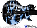 Guitar Hero III Wii Les Paul Skin - Metal Flames Blue