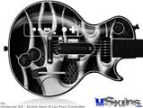 Guitar Hero III Wii Les Paul Skin - Metal Flames Chrome