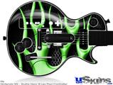 Guitar Hero III Wii Les Paul Skin - Metal Flames Green