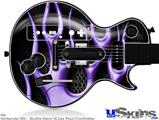 Guitar Hero III Wii Les Paul Skin - Metal Flames Purple