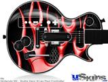 Guitar Hero III Wii Les Paul Skin - Metal Flames Red