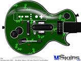 Guitar Hero III Wii Les Paul Skin - Holly Leaves on Green