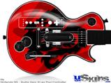 Guitar Hero III Wii Les Paul Skin - Oriental Dragon Black on Red