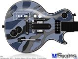 Guitar Hero III Wii Les Paul Skin - Camouflage Blue