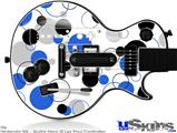 Guitar Hero III Wii Les Paul Skin - Lots of Dots Blue on White