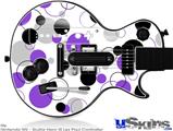 Guitar Hero III Wii Les Paul Skin - Lots of Dots Purple on White