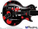 Guitar Hero III Wii Les Paul Skin - Lots of Dots Red on Black
