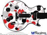 Guitar Hero III Wii Les Paul Skin - Lots of Dots Red on White