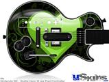 Guitar Hero III Wii Les Paul Skin - Glass Heart Grunge Green