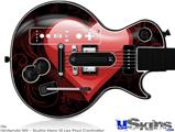 Guitar Hero III Wii Les Paul Skin - Glass Heart Grunge Red