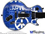 Guitar Hero III Wii Les Paul Skin - Love and Peace Blue